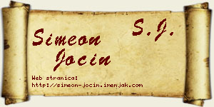 Simeon Jocin vizit kartica